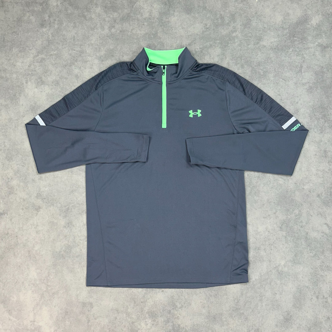 Under Armour Tech Half Zip Grey Matrix Green