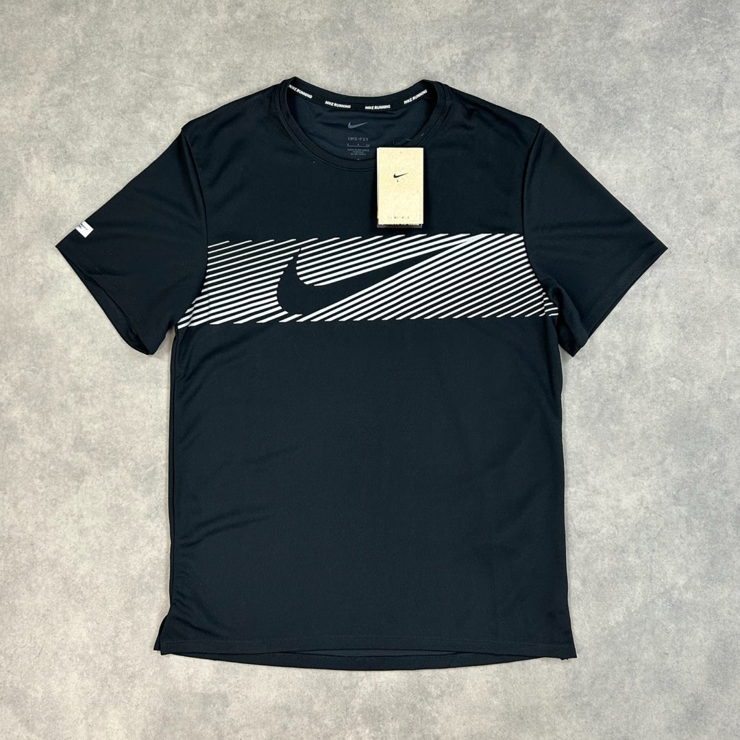 Nike Miler Graphic T-Shirt Black