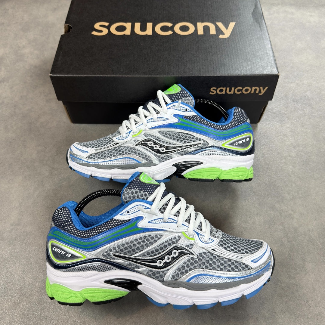 Saucony ProGrid Omni 9 Grey Slime Blue