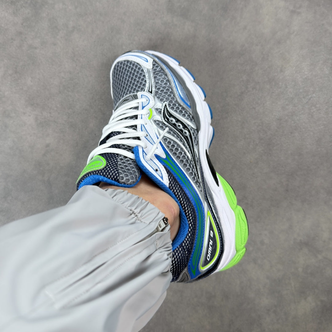 Saucony ProGrid Omni 9 Grey Slime Blue